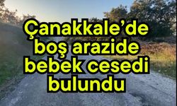 Çanakkale’de boş arazide bebek cesedi bulundu