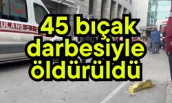 45 bıçak darbesiyle öldürüldü