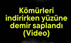 Kömürleri indirirken yüzüne demir saplandı (Video)