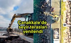 Çanakkale'de seyir terasları yenilendi