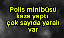 Polis minibüsü kaza yaptı, çok sayıda yaralı var