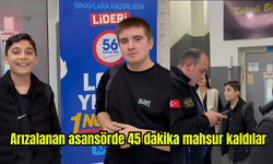 Arızalanan asansörde 45 dakika mahsur kaldılar: 2 öğrenciyi itfaiye kurtardı