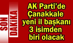 AK Parti’nin Çanakkale yeni il başkanı belli oluyor