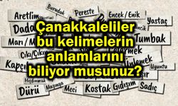 Çanakkaleliler bu kelimelerin anlamlarını biliyor musunuz?