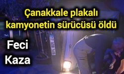 Feci Kaza! Çanakkale plakalı kamyonetin sürücüsü öldü