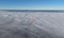 1915 Çanakkale Köprüsü sis içinde kaldı (Video)