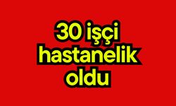 30 işçi hastanelik oldu