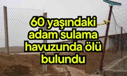 60 yaşındaki adam sulama havuzunda ölü bulundu