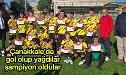 Çanakkale’de gol olup yağdılar, şampiyon oldular