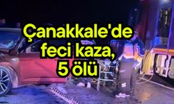 Çanakkale'de feci kaza, 5 ölü (Video)