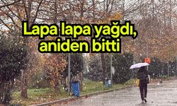 Lapa lapa yağdı, aniden bitti (Video)