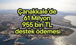 Çanakkale’de 61 Milyon 955 bin TL destek ödemesi