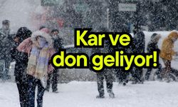 Kar ve don geliyor!