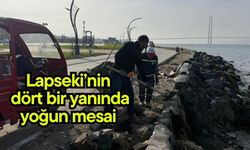 Lapseki’nin dört bir yanında yoğun mesai
