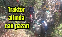 Traktör altında can pazarı (Video)