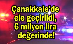 Çanakkale’de ele geçirildi, 6 milyon lira değerinde!