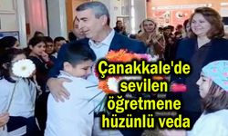 Çanakkale'de sevilen öğretmene hüzünlü veda