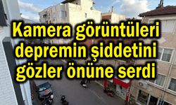 Depremin şiddetini gözler önüne seren görüntü (Video)