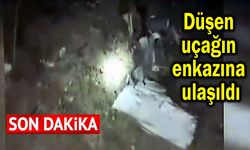 Düşen uçağın enkazına ulaşıldı