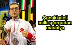 Çanakkaleli milli sporcudan madalya