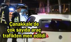 Çanakkale'de çok sayıda araç trafikten men edildi (Video)