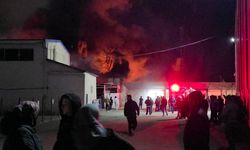 Strafor fabrikasında yangın