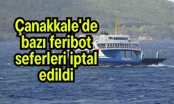 Çanakkale'de bazı feribot seferleri iptal edildi