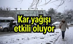 Kar yağışı etkili oluyor (Video)