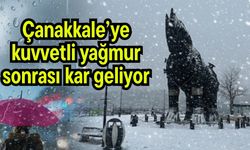 Çanakkale’ye kuvvetli yağmur sonrası kar geliyor