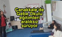 Çanakkale’de Gebe Okulu eğitimleri aralıksız sürüyor