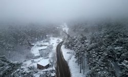 Kazdağları beyaza büründü, manzara nefes kesti (Video)