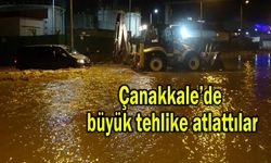 Çanakkale’de büyük tehlike atlattılar (Video)