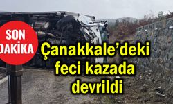 Çanakkale’deki kazada devrildi