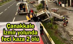 Çanakkale-İzmir yolundaki kazada 2 ölü