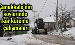 Çanakkale’nin köylerinde kar küreme çalışmaları