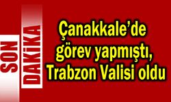 Çanakkale’de görev yapmıştı, Trabzon Valisi oldu