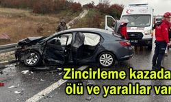 Zincirleme kazada ölü ve yaralılar var (Video)
