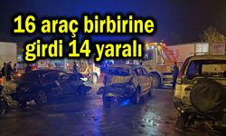 16 araç birbirine girdi 14 yaralı (Video)