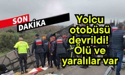 Yolcu otobüsü devrildi!  Ölü ve yaralılar var