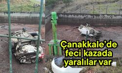 Çanakkale’de feci kazada yaralılar var (Video)