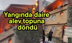 Yangında daire alev topuna döndü