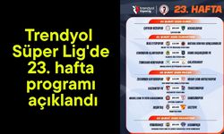 Trendyol Süper Lig'de 23. hafta programı açıklandı