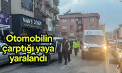 Otomobilin çarptığı yaya yaralandı