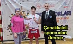 Çanakkaleli sporcudan derece