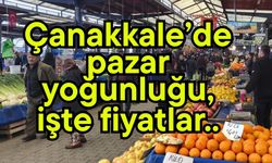 Çanakkale’de Ramazan öncesi pazar yoğunluğu