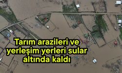 Tarım arazileri ve yerleşim yerleri sular altında kaldı