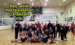 Beş setlik maçta kazanan Çanakkale oldu