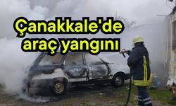 Çanakkale'de araç yangını