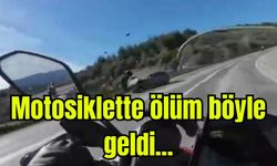 Motosiklette ölüm böyle geldi... (Video)