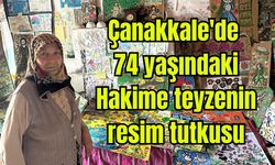 Çanakkale'de 74 yaşındaki Hakime teyzenin resim tutkusu (Video)